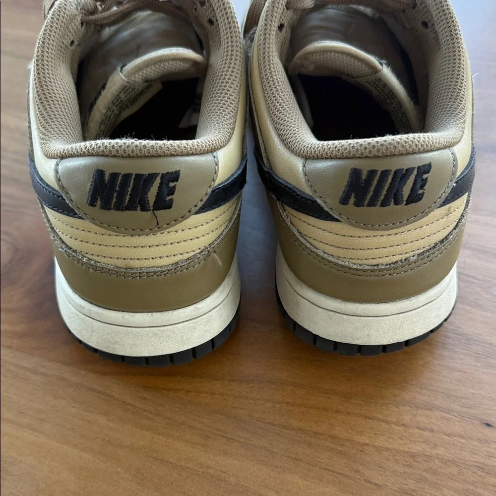 Nike Men’s Low-Top Sneakers in Tan and Black Swoosh